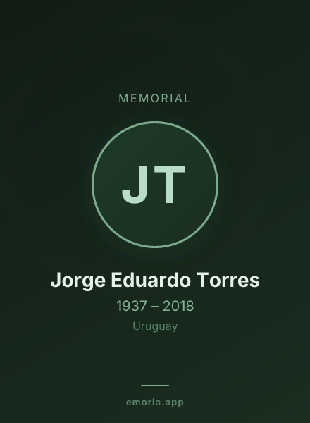 Memorial portrait of Jorge Eduardo Torres
