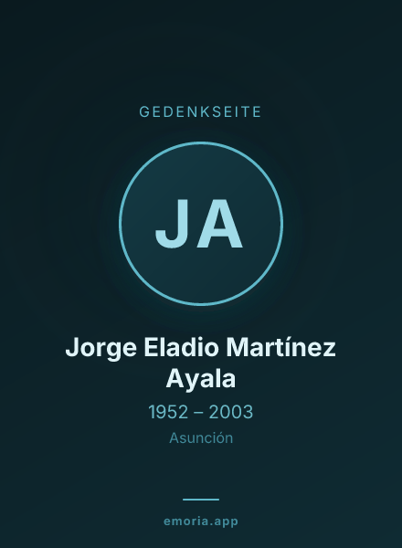 Gedenkportrait von Jorge Eladio Martínez Ayala
