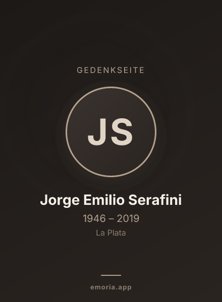 Gedenkportrait von Jorge Emilio Serafini