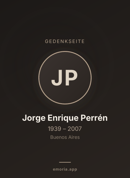 Gedenkportrait von Jorge Enrique Perrén