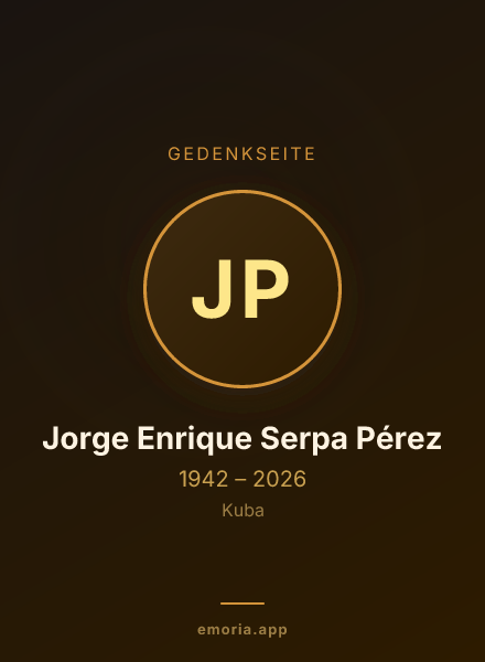 Gedenkportrait von Jorge Enrique Serpa Pérez