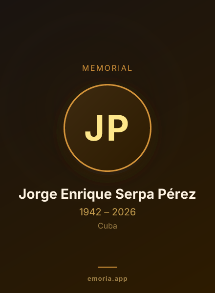 Memorial portrait of Jorge Enrique Serpa Pérez