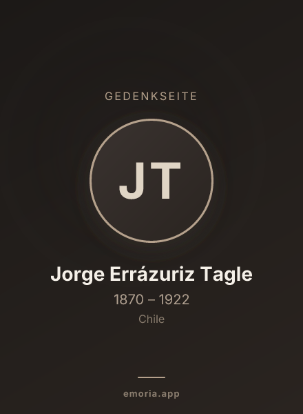 Gedenkportrait von Jorge Errázuriz Tagle