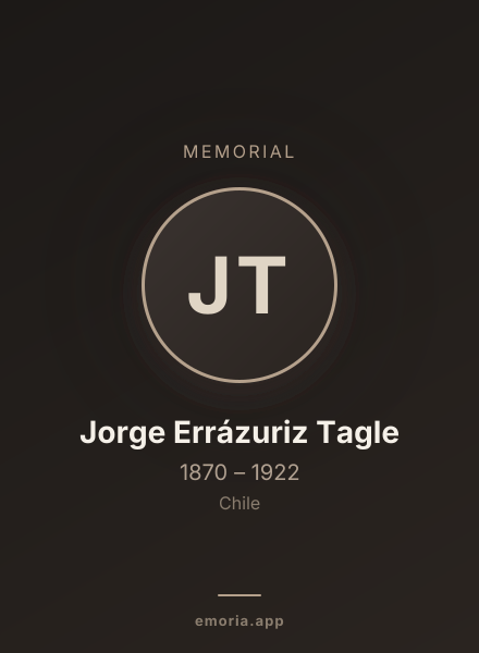 Memorial portrait of Jorge Errázuriz Tagle