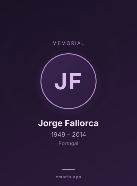 Memorial portrait of Jorge Fallorca