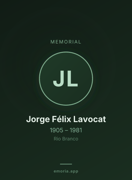 Memorial portrait of Jorge Félix Lavocat
