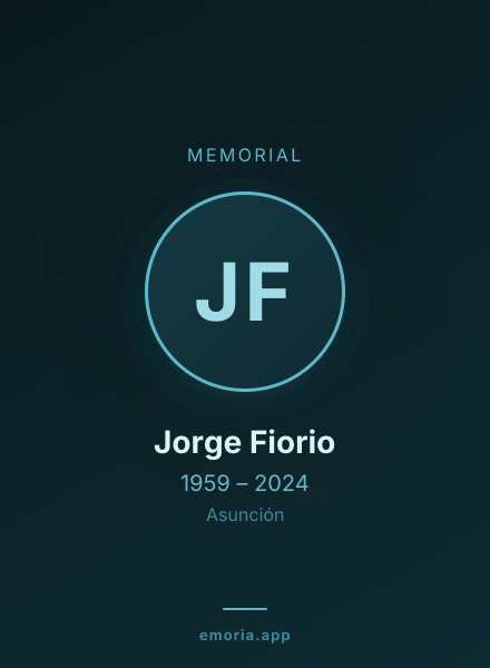 Memorial portrait of Jorge Fiorio