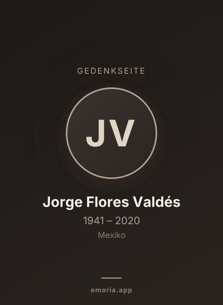 Gedenkportrait von Jorge Flores Valdés