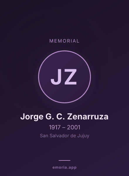 Memorial portrait of Jorge G. C. Zenarruza