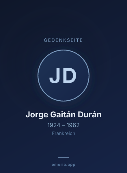 Gedenkportrait von Jorge Gaitán Durán