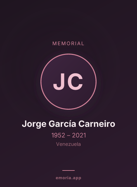 Memorial portrait of Jorge García Carneiro