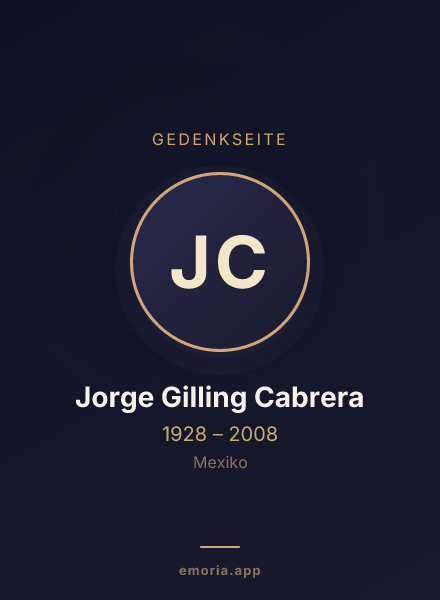 Gedenkportrait von Jorge Gilling Cabrera