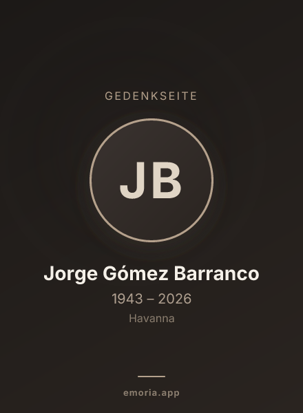 Gedenkportrait von Jorge Gómez Barranco