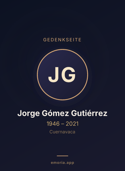 Gedenkportrait von Jorge Gómez Gutiérrez
