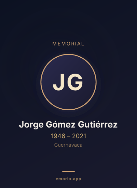 Memorial portrait of Jorge Gómez Gutiérrez