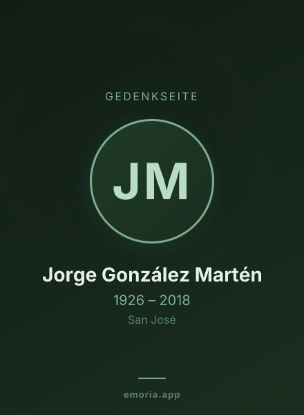 Gedenkportrait von Jorge González Martén