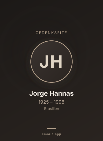 Gedenkportrait von Jorge Hannas