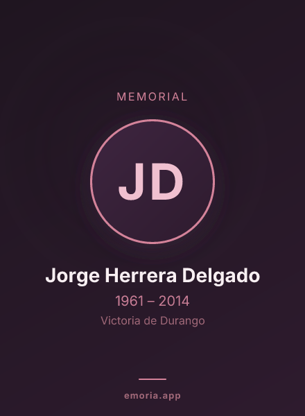 Memorial portrait of Jorge Herrera Delgado