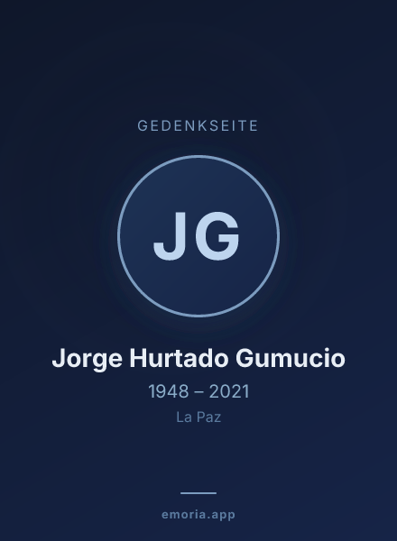 Gedenkportrait von Jorge Hurtado Gumucio