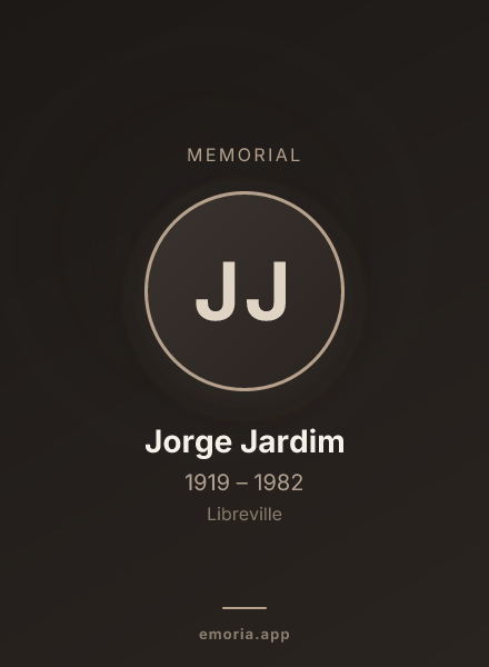 Memorial portrait of Jorge Jardim