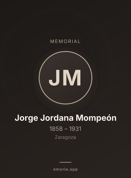 Memorial portrait of Jorge Jordana Mompeón
