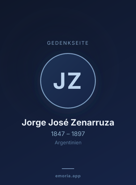 Gedenkportrait von Jorge José Zenarruza