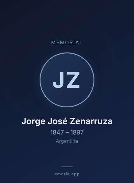 Memorial portrait of Jorge José Zenarruza