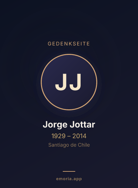 Gedenkportrait von Jorge Jottar