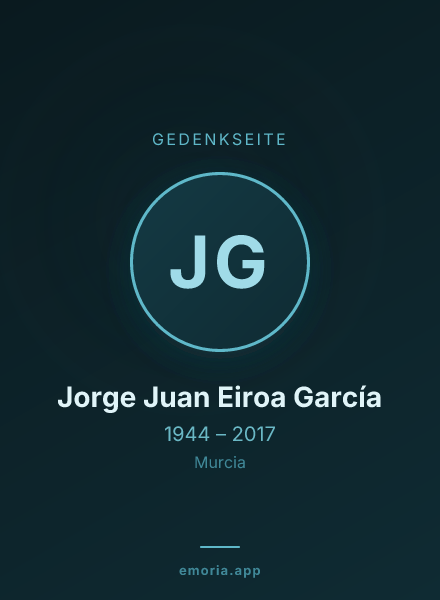 Gedenkportrait von Jorge Juan Eiroa García