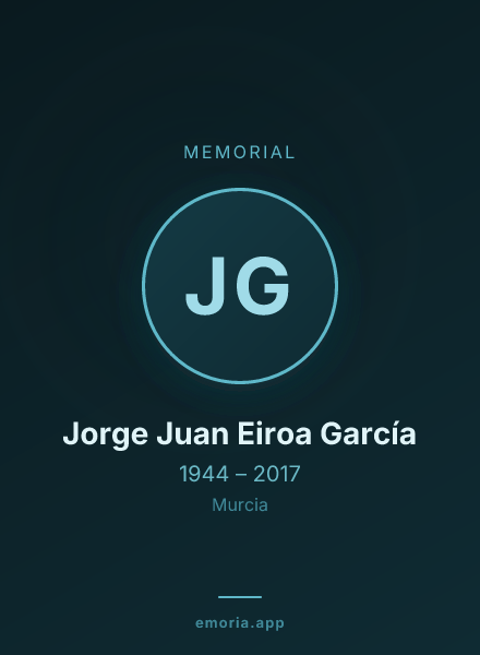 Memorial portrait of Jorge Juan Eiroa García