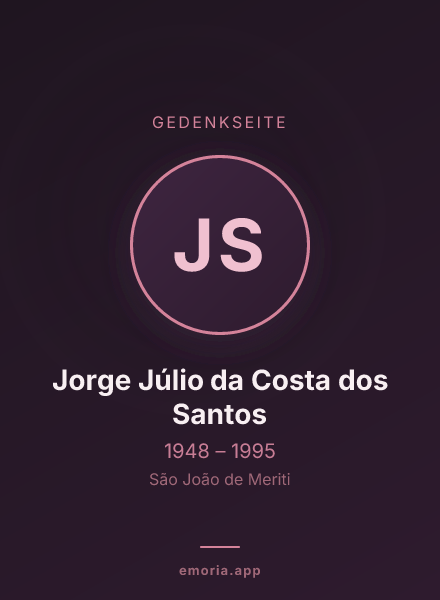 Gedenkportrait von Jorge Júlio da Costa dos Santos