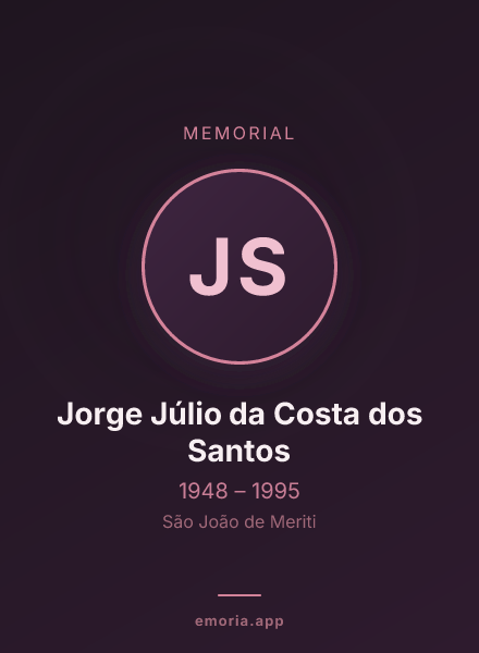 Memorial portrait of Jorge Júlio da Costa dos Santos