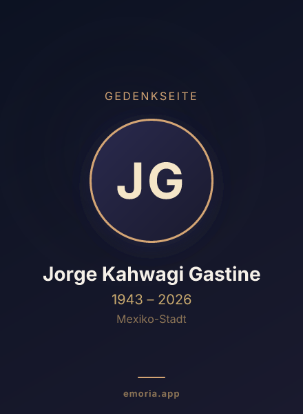 Gedenkportrait von Jorge Kahwagi Gastine