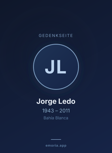 Gedenkportrait von Jorge Ledo