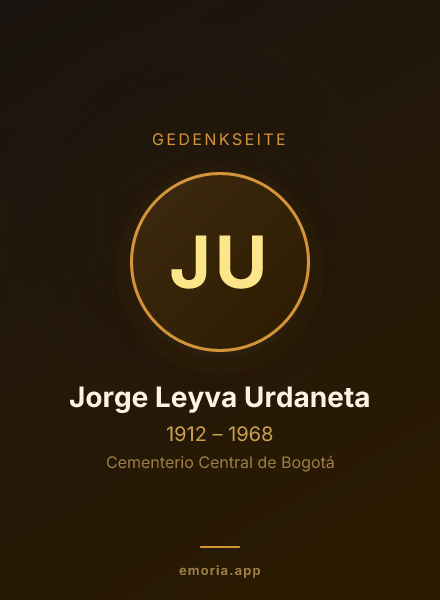 Gedenkportrait von Jorge Leyva Urdaneta