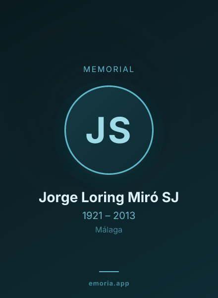 Memorial portrait of Jorge Loring Miró SJ