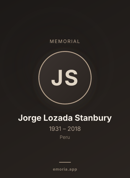 Memorial portrait of Jorge Lozada Stanbury