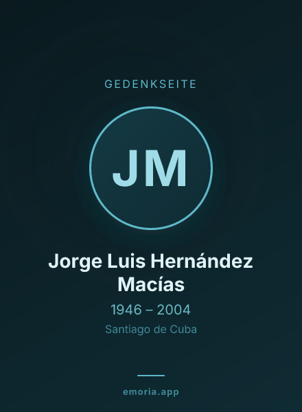 Gedenkportrait von Jorge Luis Hernández Macías