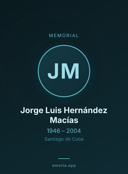 Memorial portrait of Jorge Luis Hernández Macías