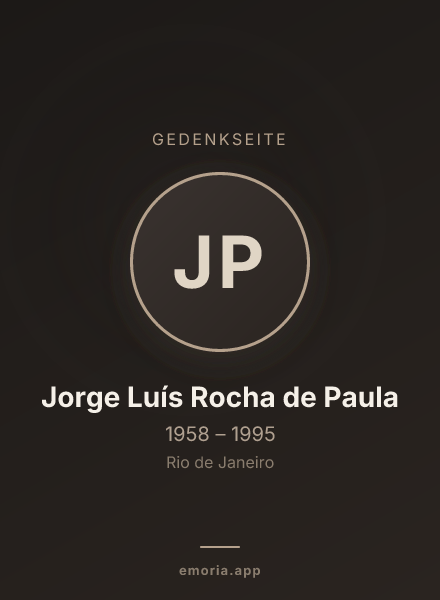 Gedenkportrait von Jorge Luís Rocha de Paula