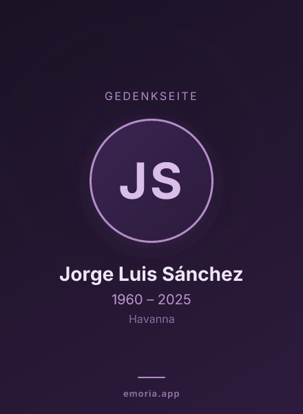 Gedenkportrait von Jorge Luis Sánchez