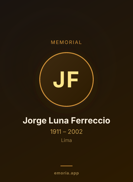 Memorial portrait of Jorge Luna Ferreccio