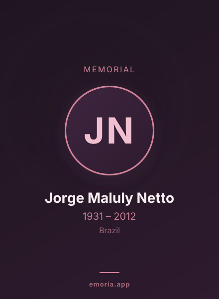 Memorial portrait of Jorge Maluly Netto