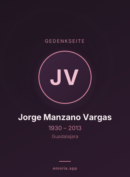 Gedenkportrait von Jorge Manzano Vargas