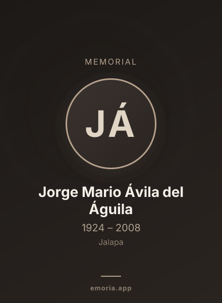 Memorial portrait of Jorge Mario Ávila del Águila