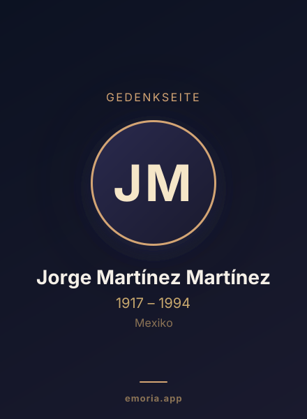 Gedenkportrait von Jorge Martínez Martínez