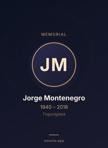 Memorial portrait of Jorge Montenegro