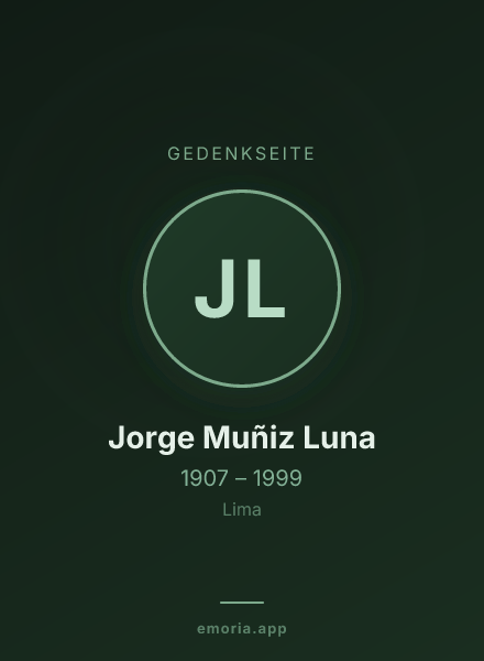 Gedenkportrait von Jorge Muñiz Luna