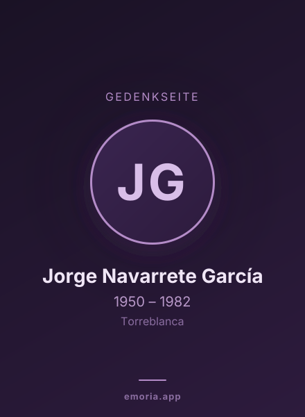 Gedenkportrait von Jorge Navarrete García