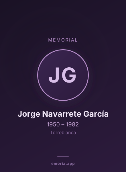 Memorial portrait of Jorge Navarrete García
